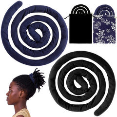 Hanaive bande spirale noir pour dreadlocks épais, maintien fiable.