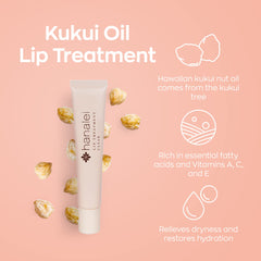 Hanalei huile kukui pour lèvres, nourrissante et réconfortante.