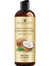 Handcraft Blends huile coco fractionnée 236 ml, flacon hydratation légère.