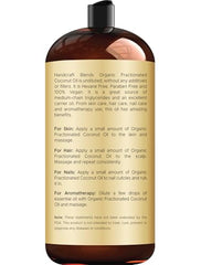 Flacon d'huile coco fractionnée Handcraft Blends pour aromathérapie et dilution des huiles essentielles.