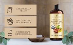 Gouttes huile jojoba Handcraft Blends sur peau, hydratation légère et non grasse.