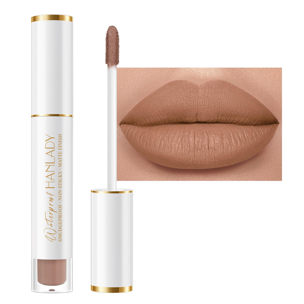 HANLADY rouge à lèvres couleur peau – application précise et fini mat durable.