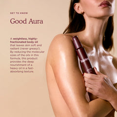 Hanni Good Aura: application post-douche pour une peau soyeuse et lumineuse.