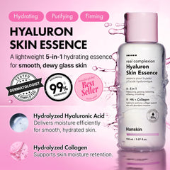 Texture légere Hanskin tonique Hyaluron pour application rapide.