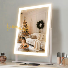 Hansong Miroir Vanity lumineux avec haut-parleur Bluetooth intégré pour ambiance maquillage