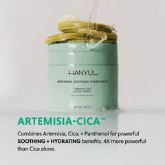 Hanyul Artemisia Toner Pads – essence hydratante imprègne chaque coton.