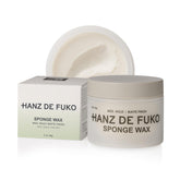 Hanz de Fuko Sponge Wax bouteille visible, fini semi-mat durable.