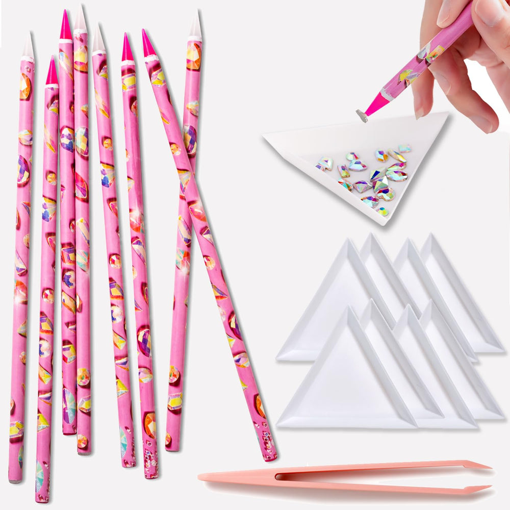 Kit Haozher 17 pièces avec cire autocollante pour strass, prise facile