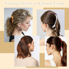 Hapdoo clip banane acrylique transparent, style discret et maintien sûr