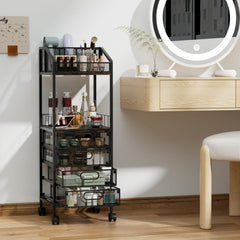 HapiRm chariot maquillage avec diviseurs amovibles pour trier les outils
