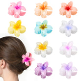Pinces cheveux HapTime Plumeria rose, design vibrant pour style estival et durable