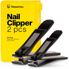 Harperton coupe-ongles épais ensemble 2-pack etui noir — pratique à domicile.