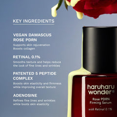 HARUHARU Wonder Rose PDRN Sérum – texture crème satinée qui glisse sans laisser de film gras.