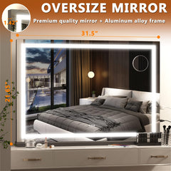 Hasipu Miroir LED tactile réglable ajuste l’éclairage selon vos besoins.