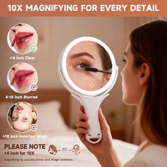 Hasipu miroir rechargeable 2000mAh et charge USB-C