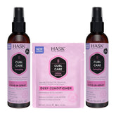 HASK Argan Oil 5-en-1 spray sans rinçage en bouteille, démêle et brille.