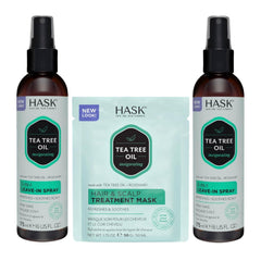 Soin HASK huile arbre à thé 5-en-1 en bouteille démêlant léger pour cheveux