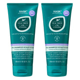 Gommage cuir chevelu HASK pré-shampoo arbre à thé et romarin, exfoliation douce.