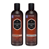 Shampoing coco nourrissant HASK en bouteille, nettoie en douceur et revitalise les cheveux.