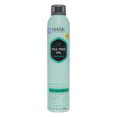 HASK Shampoing sec arbre à thé, bouteille en vedette, absorption rapide de l'huile.