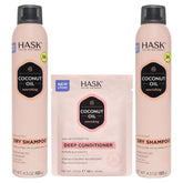 HASK duo shampoing sec et packette, rafraîchit les racines rapidement