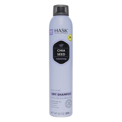HASK shampooing sec chia-graines - flacon pulvérisateur pour application rapide et fraîcheur des racines.