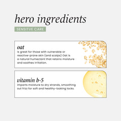 Texture crèmeuse du shampooing sensitive HASK, application agréable et hydratation légère.