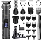 Hatteker 8-en-1 kit grooming, ensemble complet pour soin masculin à domicile.