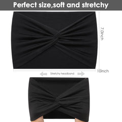HAUHC bandeau-tête large 7 pouces paquet 6 pièces, couleurs variées et maintien.