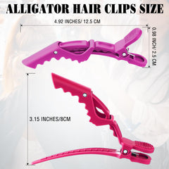 Pinces crocodile Havawish néon, mise en place facile pour sections de cheveux.