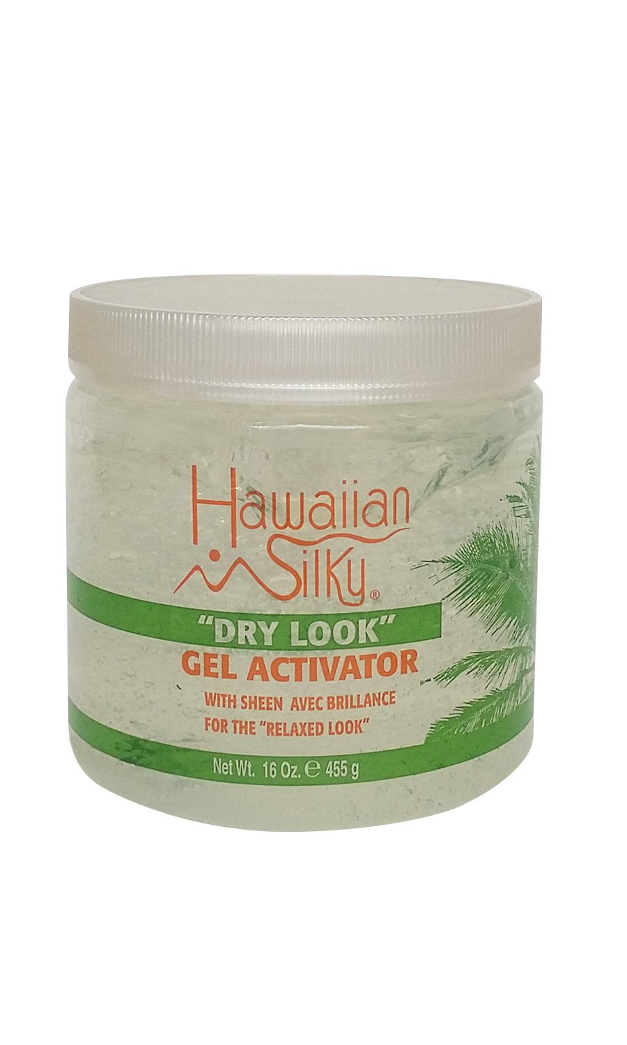 Bouteille Hawaiian Silky gel activateur look sec pour cheveux lustrés et définis.