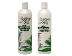 Ensemble Hawaiian Silky Miracle Worker: shampooing et après-shampoing pour démêlage facile.