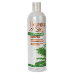 Shampoing neutralisant Hawaiian Silky en bouteille, nettoyage en profondeur du cuir chevelu et des longueurs.