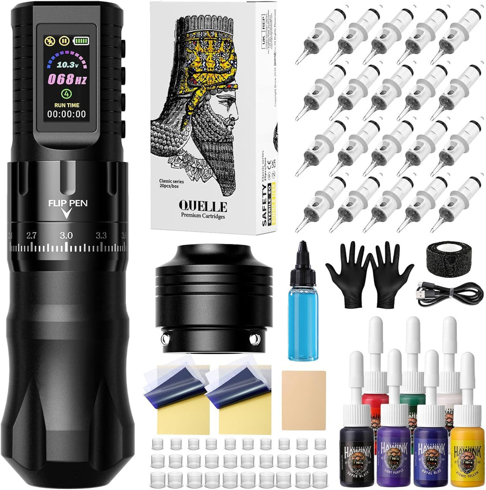 Hawink machine tatouage sans fil avec RCA, précision fiable pour artistes.