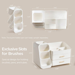 HBlife Organisateur Maquillage Tiroirs Doubles, rangement ordonné.