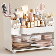 HBlife Organisateur Maquillage Vanité — vue du compartiment supérieur pour un accès rapide.