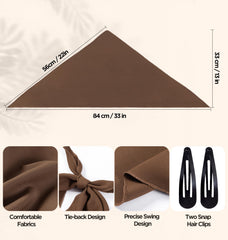 HBselect bandanas pour femmes bleu avec design à nouer à l'arrière, ajustement confortable.