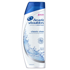 Head & Shoulders Classic Clean, bouteille, offre fraîcheur durable et contrôle des pellicules.