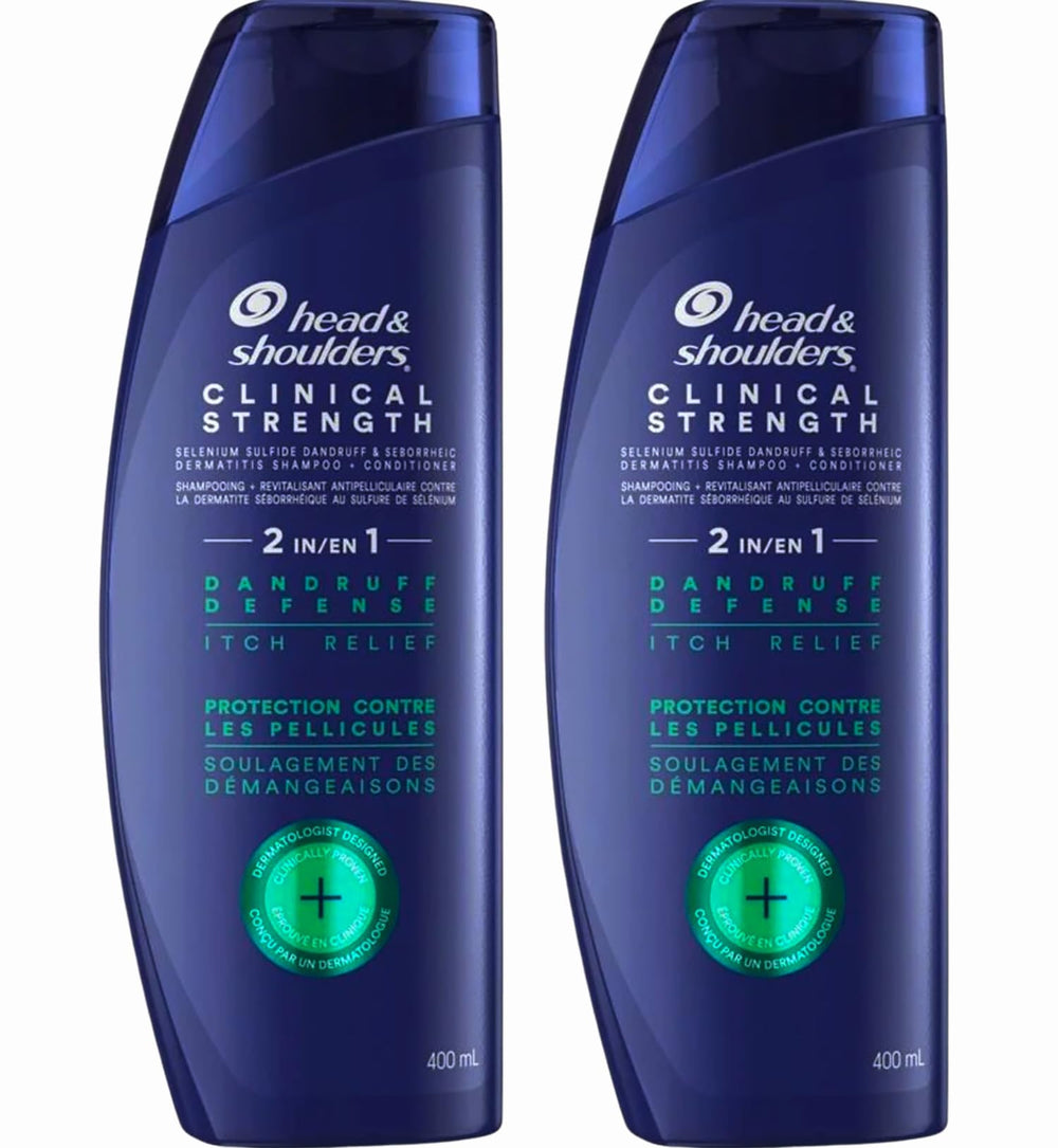 Head & Shoulders Clinical Strength Dandruff Defense - bouteille pellicules pour réduire les pellicules et apaiser les démangeaisons.
