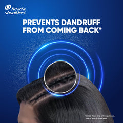 Head & Shoulders menthol frais sur la bouteille, sensation de fraîcheur lors du lavage.
