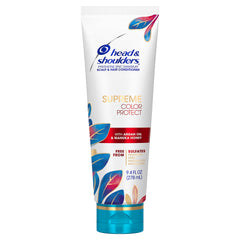 Head and Shoulders Supreme Color Protect Conditioner tub on vanity soothing scalp and hair