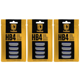 HeadBlade HB4 – lames en acier inoxydable pour rasage fluide et précis.