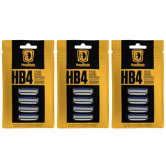 HeadBlade HB4 – lames en acier inoxydable pour rasage fluide et précis.