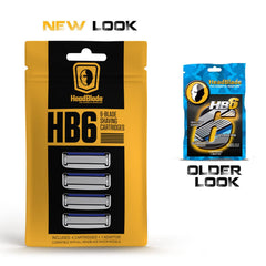 Cartouches HB6 flexibles épousant les contours pour un rasage fluide.