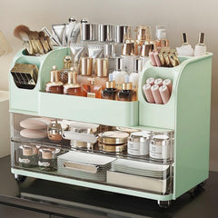 Heaime Organiseur maquillage à tiroirs, rangement élégant pour vanity.