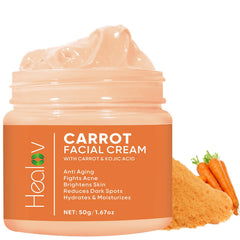 Healov Crème Carotte – flacon gros plan pour un éclat naturel