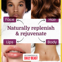 Health Priority Natural Products texture soyeuse sur peau après application, éclat naturel