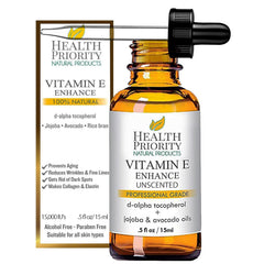 Health Priority Naturals huile vitamine E visage, hydratation légère et nourrissante