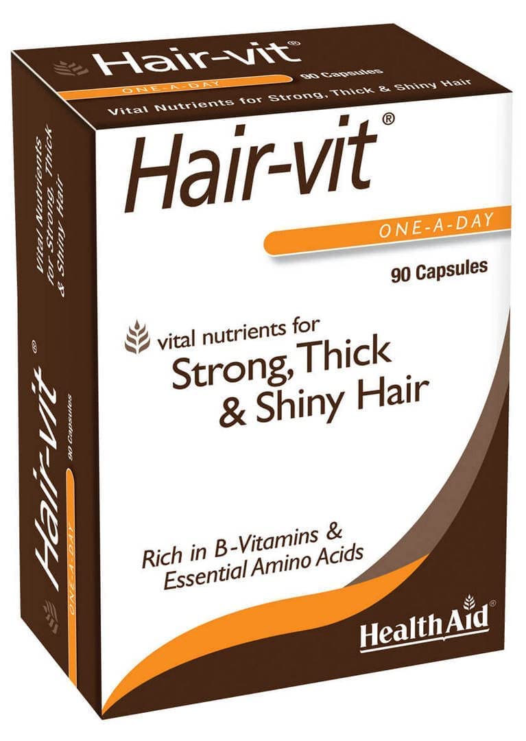 HealthAid Hair VIT – bouteille de capsules, soutien potentiel à la vitalité des cheveux