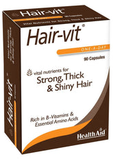 HealthAid Hair VIT – bouteille de capsules, soutien potentiel à la vitalité des cheveux